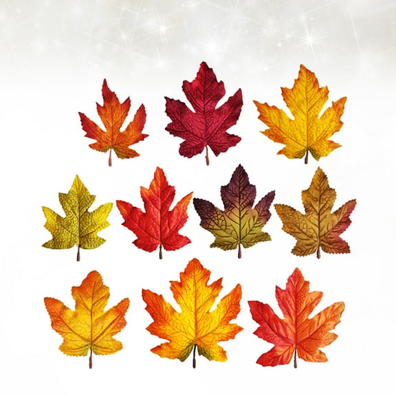 SEWCHICS 20Pcs Fake Autumn Leaves Cloth Decoration Multi for Fall Festival Decorations