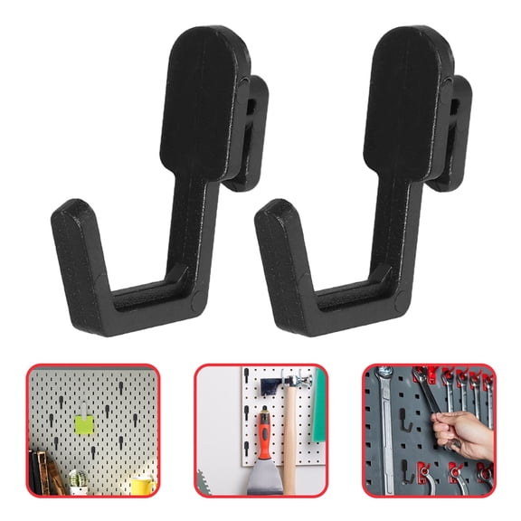 SEWCHICS 20Pcs Black Pegboard Hooks with Flexible Design for Bathroom Wall Organization