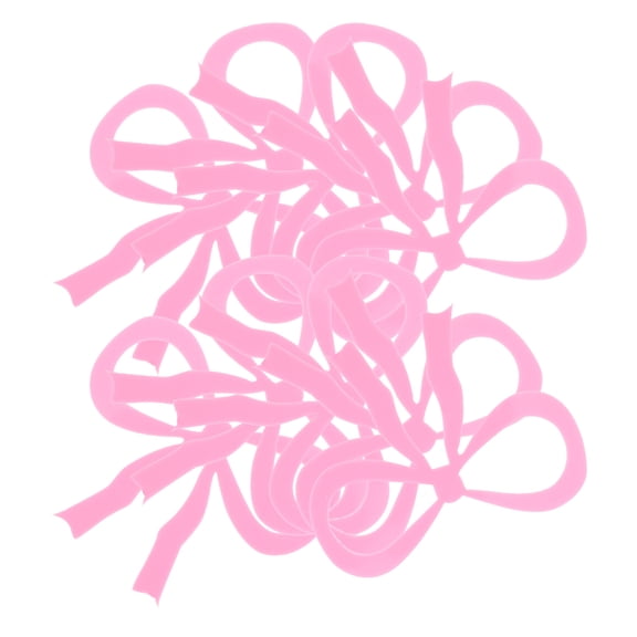 SEWCHICS 20Pcs Pink Acrylic Bow Glass Charms Drink Labels Reusable for Wedding and Party Use