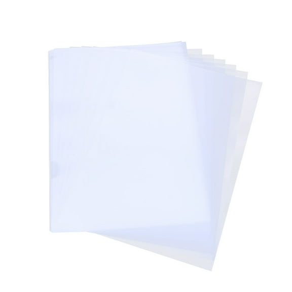 SEWCHICS 20Pcs Plastic File Folder in White Transparent Design for Moisture Resistant A4 Document Storage