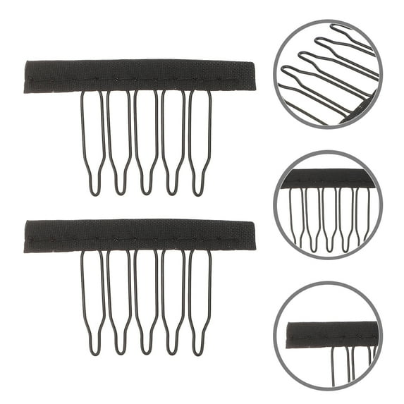 SEWCHICS 20Pcs Small Hair Clips for Wigs Made from Toothed Steel Easy to Use Black Clips