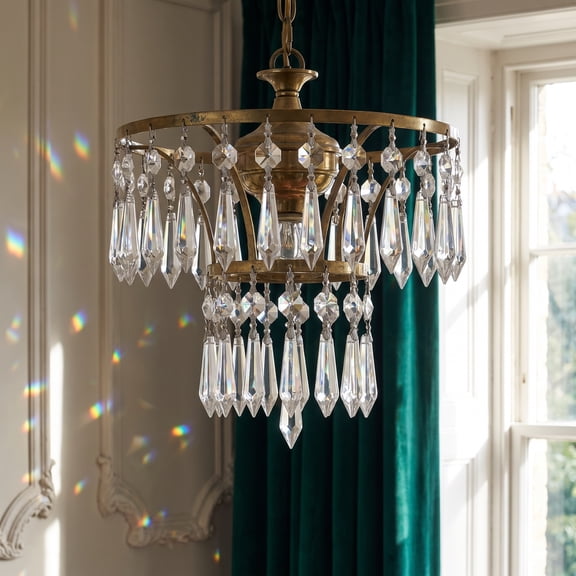 SEWCHICS 20Pcs Transparent Crystal Chandelier Prisms Replacement Parts 2.8x0.5x0.2in for Lighting Fixtures