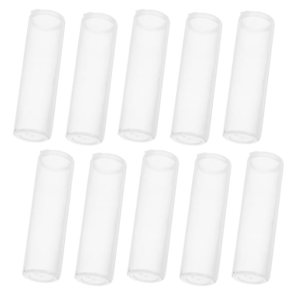 SEWCHICS 20Pcs Transparent Plastic Coin Tubes for Quarter Dollar Storage Clear Round Organizers