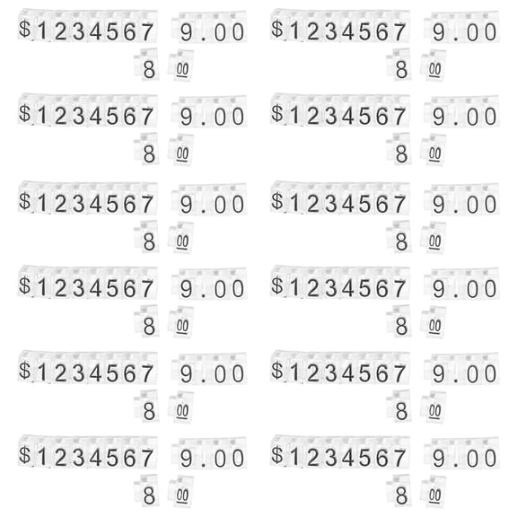 SEWCHICS Clear Retail Price Marker Tags, and Stable Material, Versatile Display Labels for Store Pricing