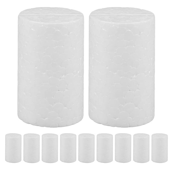 SEWCHICS 20Pcs Versatile Polystyrene Foam Cylinders for Modeling and Creative DIY Craft Supplies