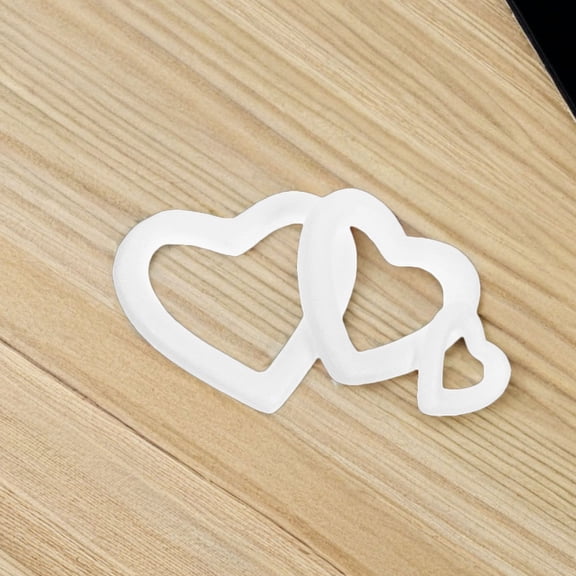 SEWCHICS 20-Pack White Foam Heart Wreath Forms Lightweight and for Valentines Day and Wedding Decorations