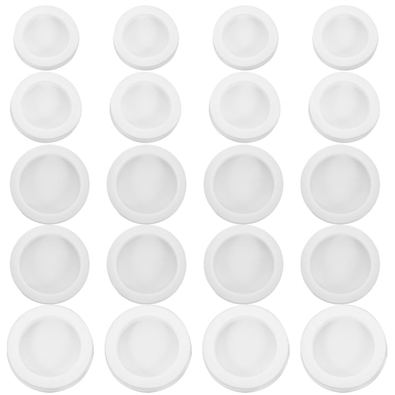 SEWCHICS 20Pcs Round Silicone Money Bank Stoppers for Craft and Coin Jar Closure White