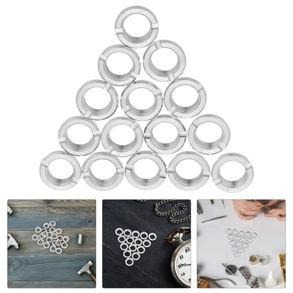 SEWCHICS 20Sets Reliable Quartz Clock Movement Nuts Silver Finish for Home and Office Clock Repair