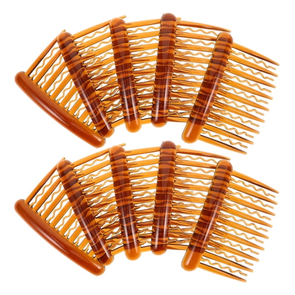 SEWCHICS 24Pcs Vintage Wave Plastic Side Hair Combs Lightweight Bridal Veil Clips for Wedding Use