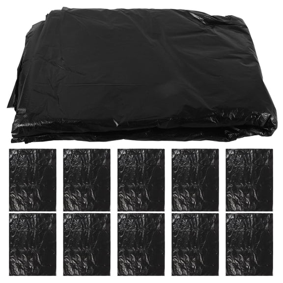 SEWCHICS 25Pcs Black Hdpe Thickened Plastic Garbage Bags for Kitchen Bathroom Office Use