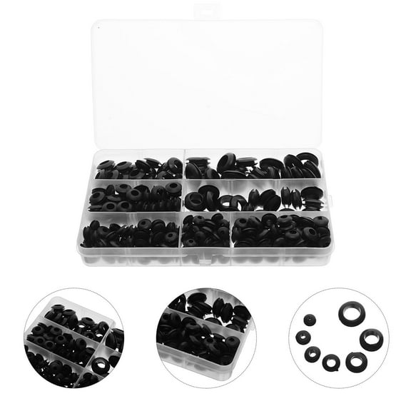SEWCHICS 260Pcs Rubber Grommet Covers for Cable Wire Management and Sealing