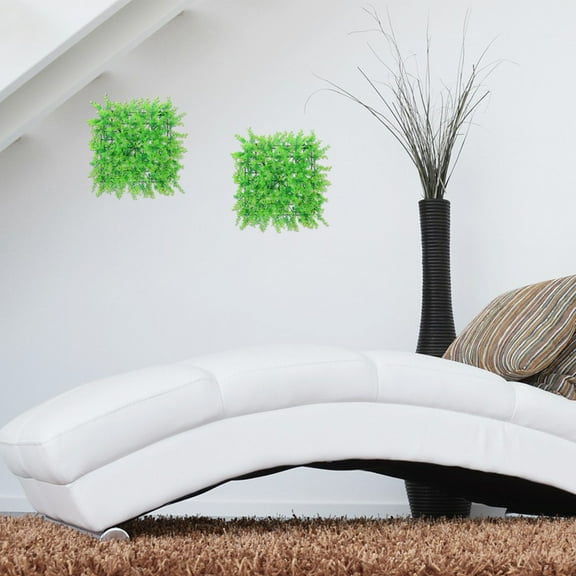 SEWCHICS 2Pcs Artificial Green Wall Panel Interlocking Grass Backdrop for Versatile Indoor Outdoor Use