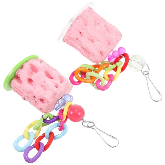 SEWCHICS 2-Pack Assorted Color Pet Teeth Grinding Stones Natural Molars Stone for Small Animals