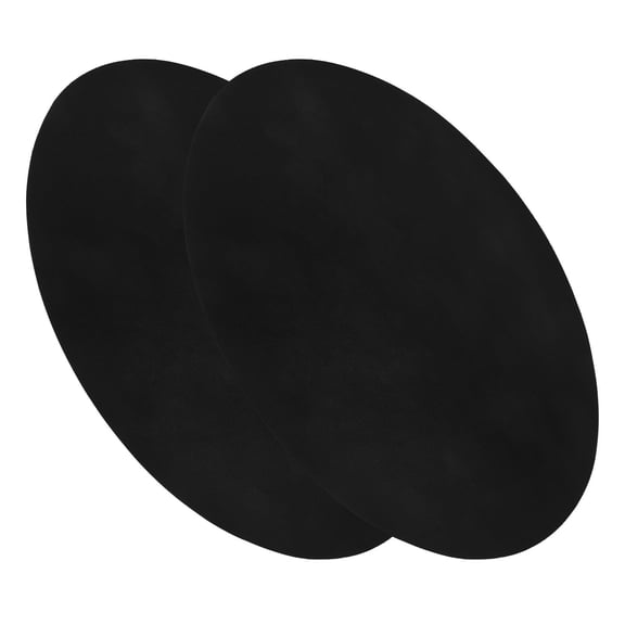 SEWCHICS 2-Pack Black Round Mats Nonstick Cooking Pads for Vegetables Fish Bacon Kebabs