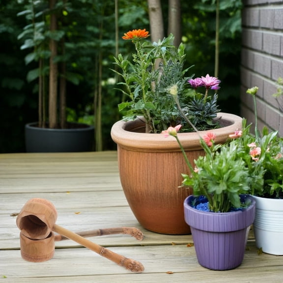 SEWCHICS Set of 2 Brown Water Scoops for Serving and Scooping with Easy-to-Clean