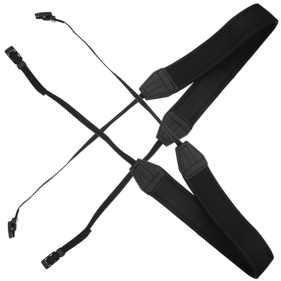 SEWCHICS 2Pcs Adjustable Black Camera Sling Strap with Nonslip Design for Outdoor Photography
