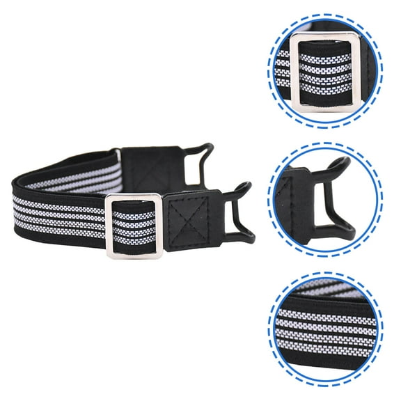 SEWCHICS Black Elastic Fixing Belt 2-Pack Polyester Straps for Car Visor and Headrest Secure Hold