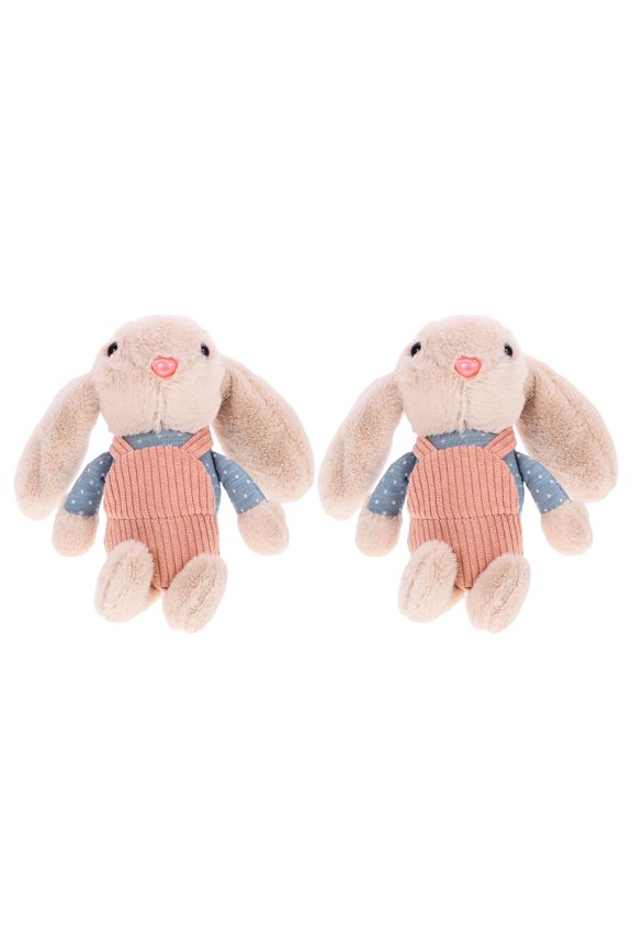 Hanging Ornament Rabbit Keychain Pendant PP Cotton 2Pcs
