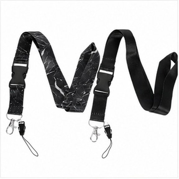 SEWCHICS Anti-Lost Black Lanyards for Id Badges Comfortable Daily Use 2Pcs