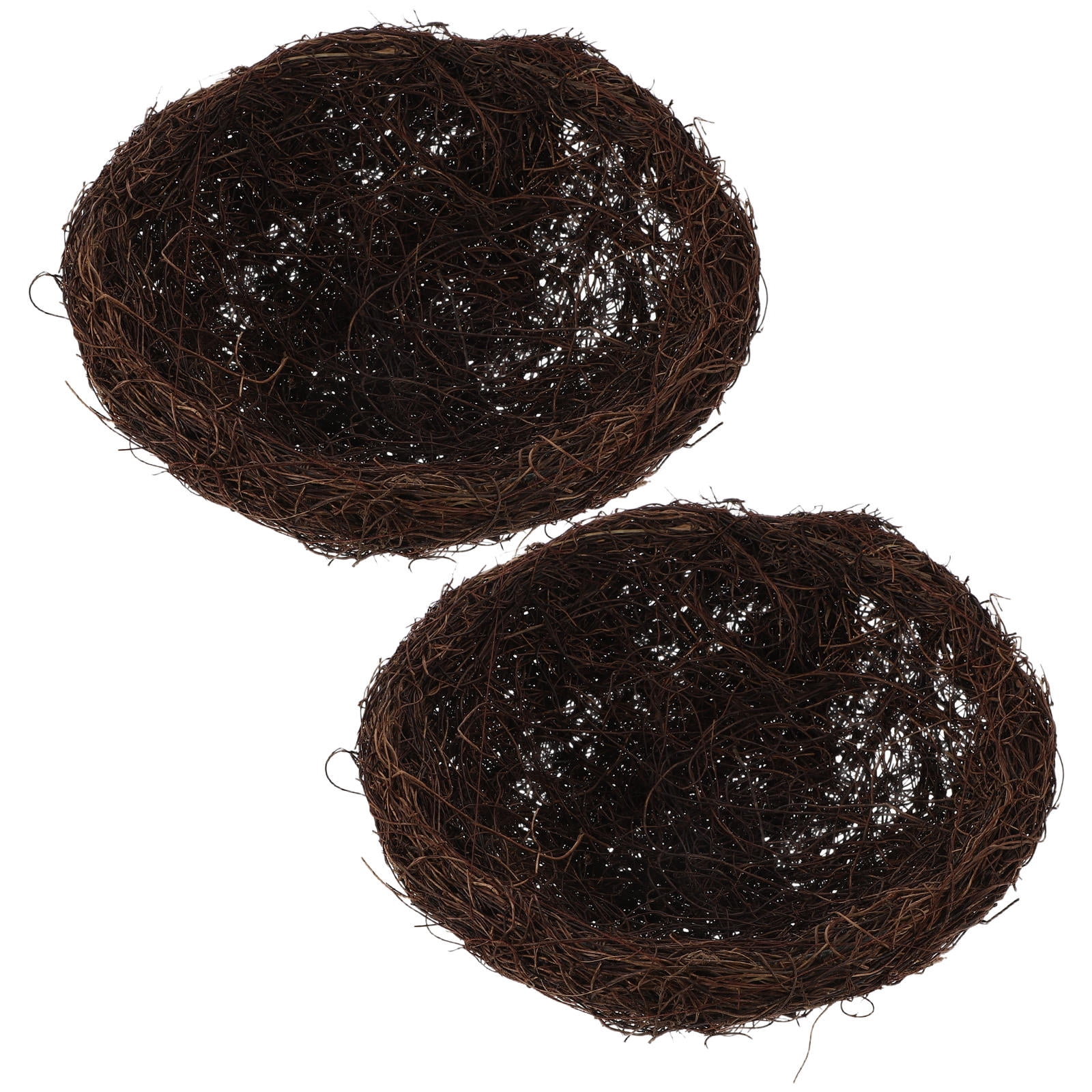 SEWCHICS 2Pcs Durable Coffee Rattan Bird Nest for Small Birds and ...