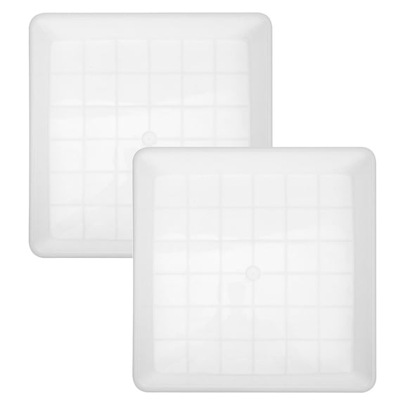 SEWCHICS 2Pcs Bonsai Pot Saucer White Plastic Flower Drainage Tray for Outdoor Use Indoor Garden Needs