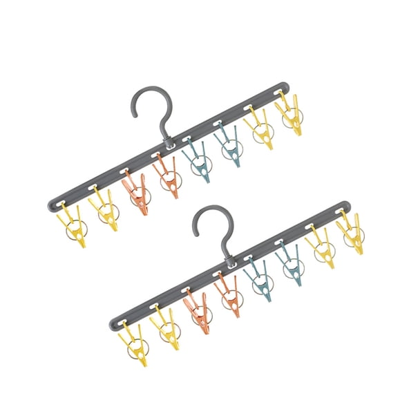 SEWCHICS Premium Grey Plastic Hat Organizer and Clothes Hanger Set, 2 Pieces for Home Storage and Space Saving Solution