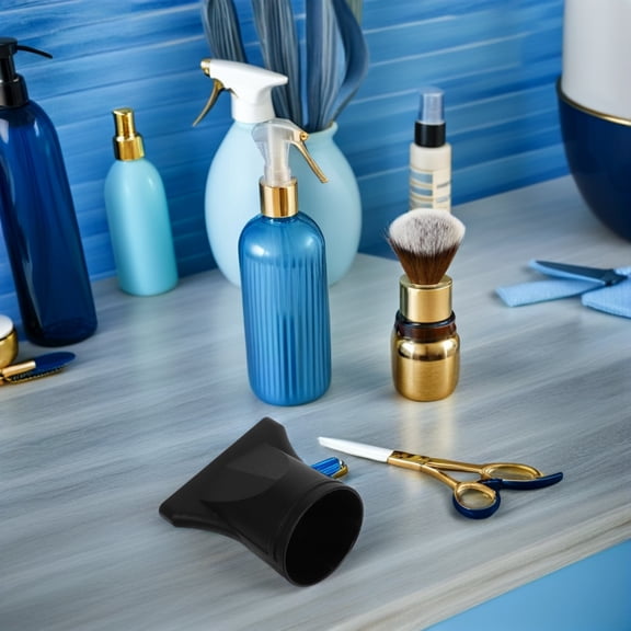 SEWCHICS 2-Pack Black Hair Dryer Diffuser Attachments with Material for Styling and Volume