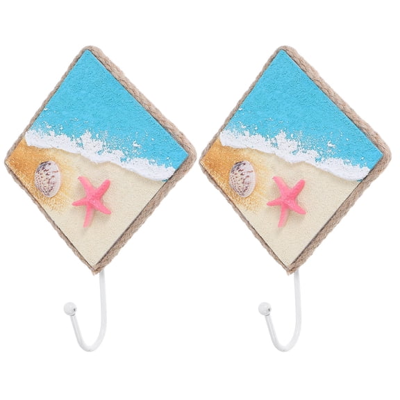 SEWCHICS Nautical Themed Wall Hooks Multi-Color and Sturdy for Hanging 2Pcs
