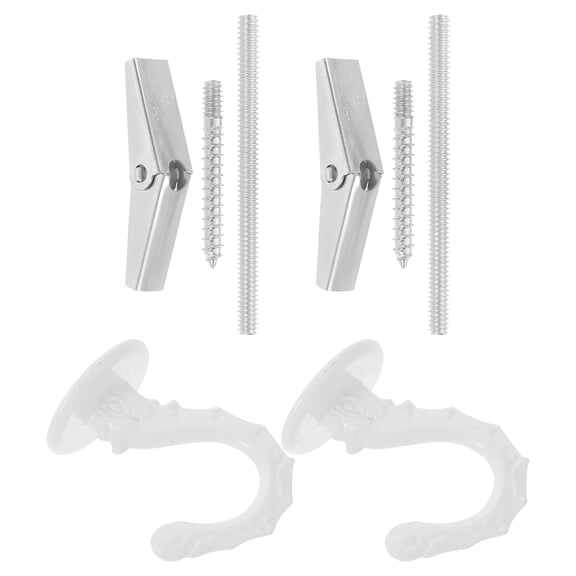 SEWCHICS 2-Pack Heavy Duty White Ceiling Hooks with Screws for Hanging Plants, Lights, Flower Baskets, Home Decor