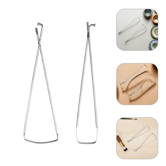 SEWCHICS 2-Piece Pottery Tools Set for Clay Sculpting, Trimming, and Throwing Crafts