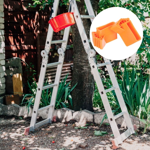 SEWCHICS Ladder Accessories Set with 2 Non- Orange Rubber Foot Protectors for Safety and Stability