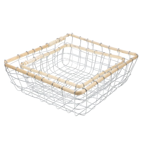 SEWCHICS 2-Pack Assorted Color Iron Wire Storage Baskets for Home Organization and Decluttering