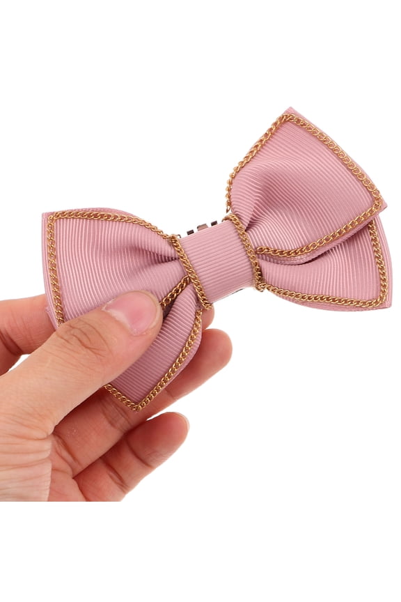 2Pcs Pink Bow Shoe Buckles Detachable Clip on Accessories for Heel Flats and Sandal Decoration
