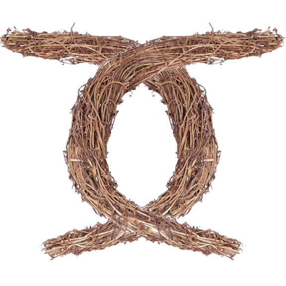 SEWCHICS Rattan Wreath , Light Brown Natural Vine, 2 Pieces for Home Decor, Craft Supplies, Seasonal Decoration