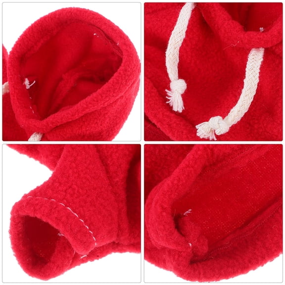 SEWCHICS 2-Pack Red Plush Bear Hoodie Clothes Soft Holiday Outfit for Stuffed Animals