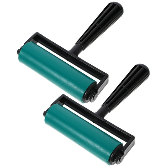 SEWCHICS 2Pcs Lightweight Green Replaceable Rollers for Painting and Art Supplies