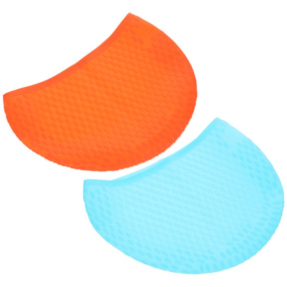 SEWCHICS 2Pcs Assorted Color Swim Caps Silicone Material Perfect Fit for Long and Thick Hair