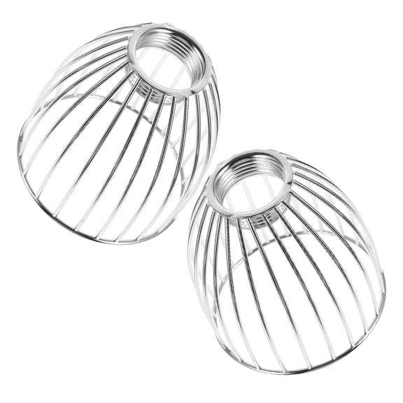 SEWCHICS 2-Pack Industrial Metal Cage Pendant Light Shades, Vintage Lamp Fixtures for Kitchen, Dining Room, Home Decor