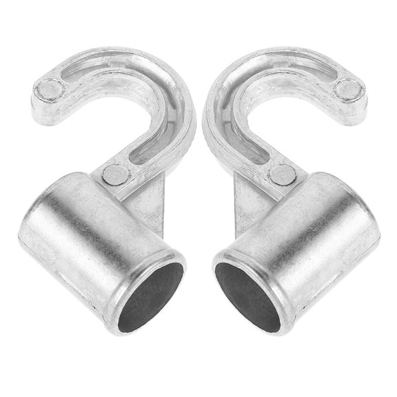 SEWCHICS 2Pcs Metal Closet Rod Hooks Aluminum Alloy Wardrobe Hanger Connector Heavy Duty
