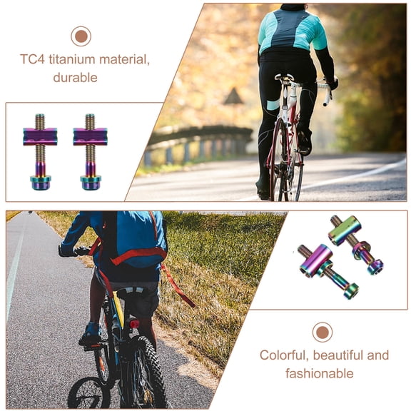 SEWCHICS 2-Pack Titanium Bike Seatpost Screws Metal Bolts Resistant Replacement Parts