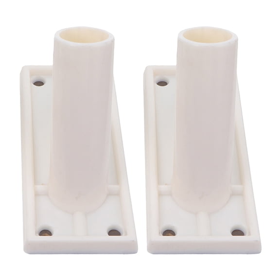 SEWCHICS White Flagpole Wall Base Sturdy Support Easy Installation 2Pcs