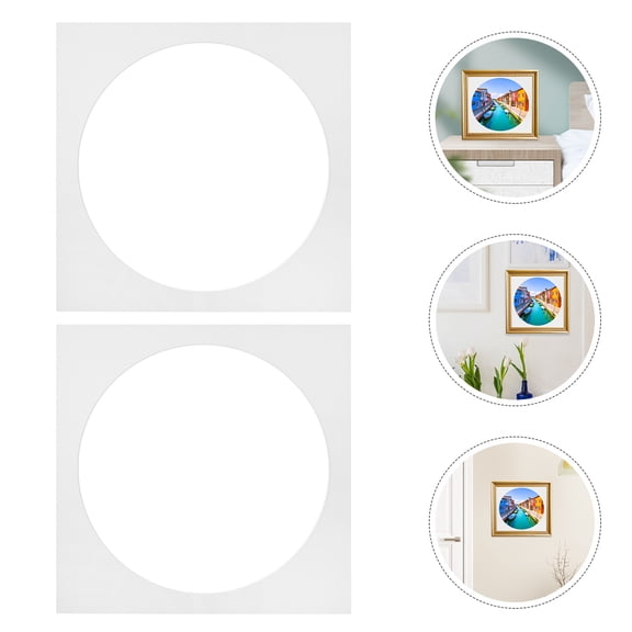 SEWCHICS 2-Pack White Photo Frame Mats Paper for Framing with Protective Matting to Prevent Yellowing