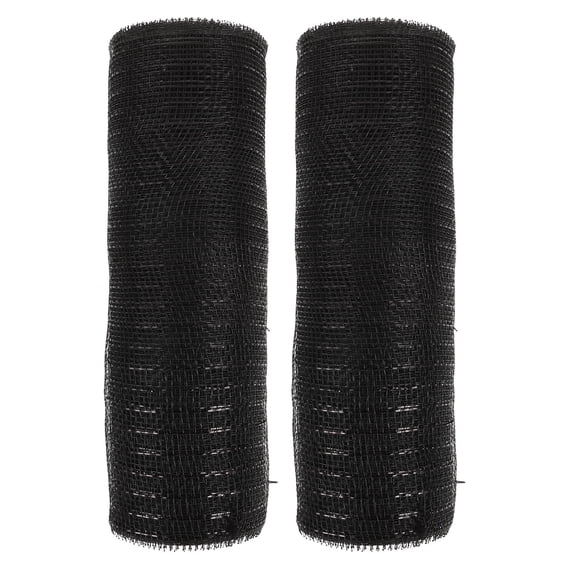 SEWCHICS 2Pcs Wreath Ribbon Mesh Black Mesh Gauze for Crafting and Floral Projects Home Decoration