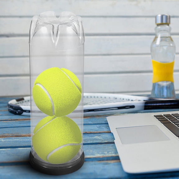 SEWCHICS 2pcs Tennis Ball Storage Container PVC Transparent for Sports Enthusiasts