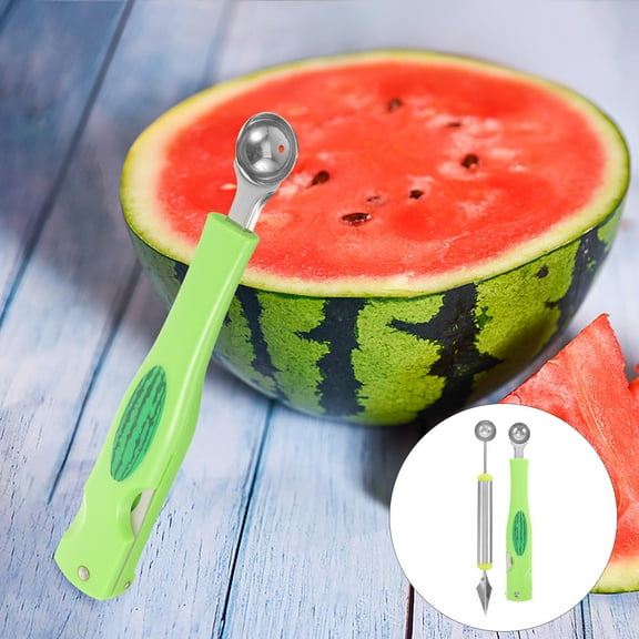 SEWCHICS Melon Baller Scoops Stainless Steel 2Pcs 9.0x1.3in