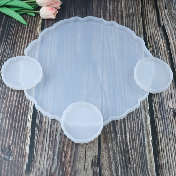 SEWCHICS 2pcs Silicone Tray Mold Casting Mold DIY for DIY Lovers Easy Demold and Home Decoration