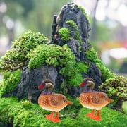 SEWCHICS Set of 2 Vivid Plastic Figurines for Indoor and Outdoor Decor