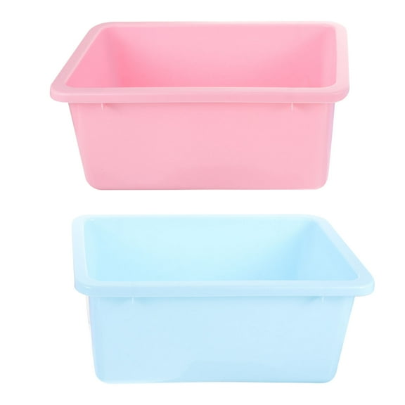 SEWCHICS Plastic Organizer Box Set, Assorted Colors, Multi-Functional Storage Containers, 2 Pieces for Home and Office