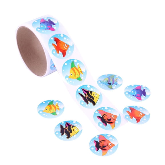 SEWCHICS 3 Rolls Assorted Color Cartoon PVC Decal Stickers for Kids Crafts and Party Decorations