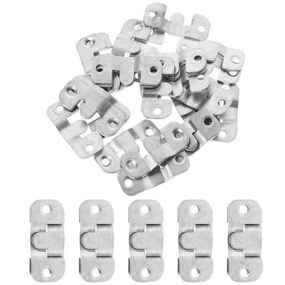 SEWCHICS Stainless Steel Curtain Hooks Mirror Hangers Interlocking 15 Pairs and Rust-Resistant